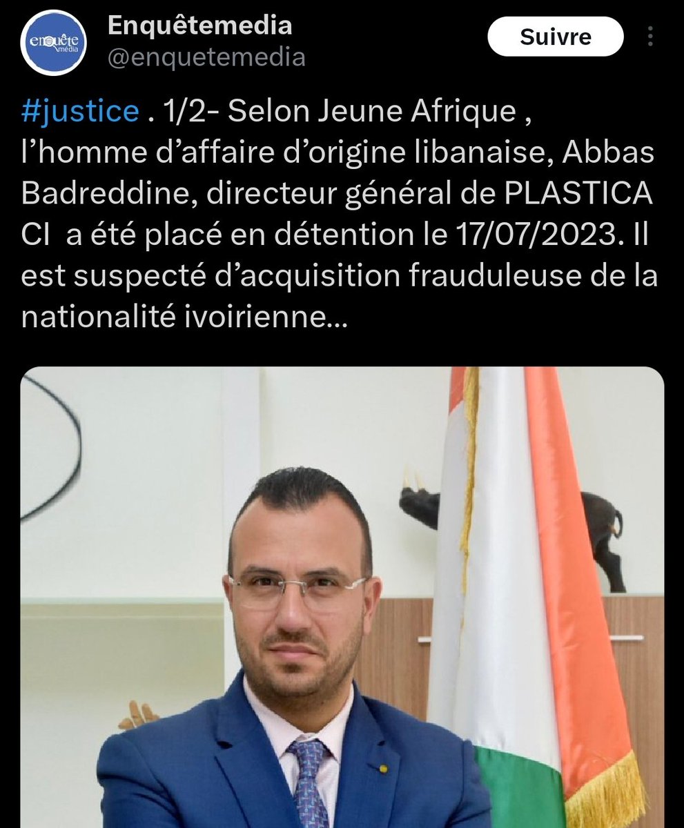Mohbams9's tweet photo. 🇨🇮
Tout comme le #DG de #Plastica, ils sont nombreux à #frauder la precieuse nationalité ivoirienne pour plusieurs raisons entre autres, pour des affaires, pour la traversée du #désert et/ou de la #méditerranée car certains privilèges y sont liés🤦🏾♂️
#CIV225 https://t.co/9b65fKDVnk