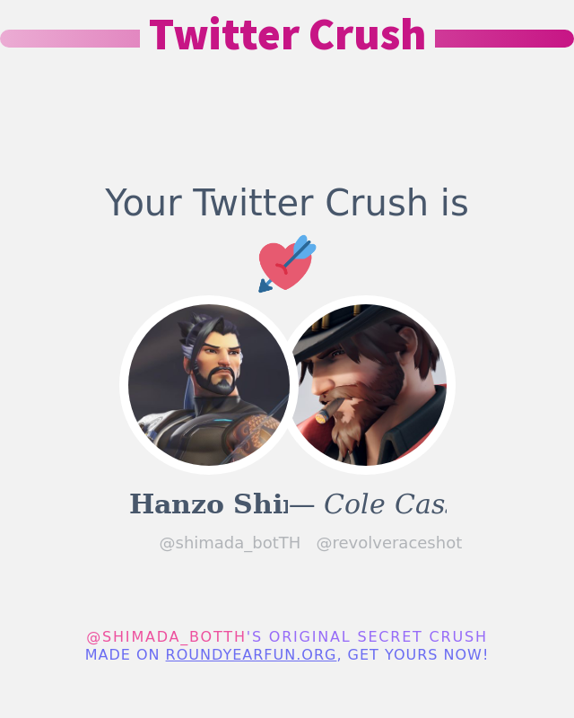 ทวีตเตอร์ คนรักของฉันคือ: <a href="/revolveraceshot/">— 𝐶𝑜𝑙𝑒 𝐶𝑎𝑠𝑠𝑖𝑑𝑦</a>

➡️ twitterfun.games/twittercrush?l…