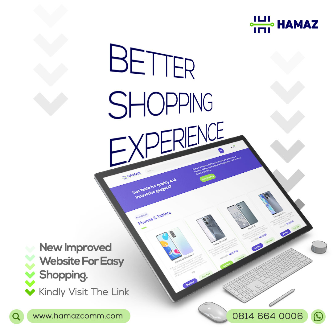 Tired of the same old shopping routine?
 
Redefine your shopping experience by visiting our new improved website.
Say hello to convenience, smooth sailing shopping experience, and delightful moments on hamazcomm.com. 

Hamaz, Get More Value Everytime!

#hamaz