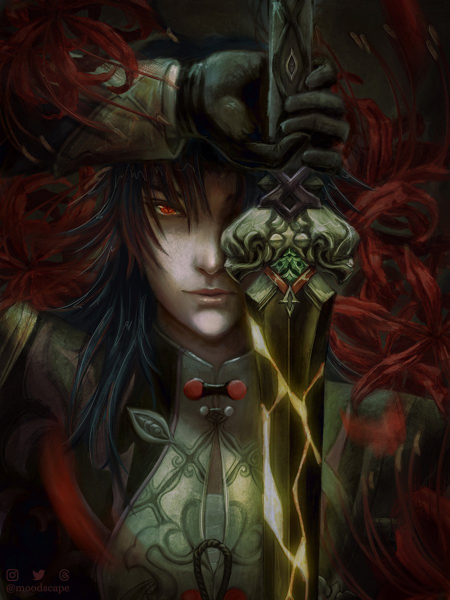 moodscape's tweet photo. Best of luck to everyone who's trying to pull him! #blade #刃 #HonkaiStarRail #FanArtContest https://t.co/vdwB0loq9u