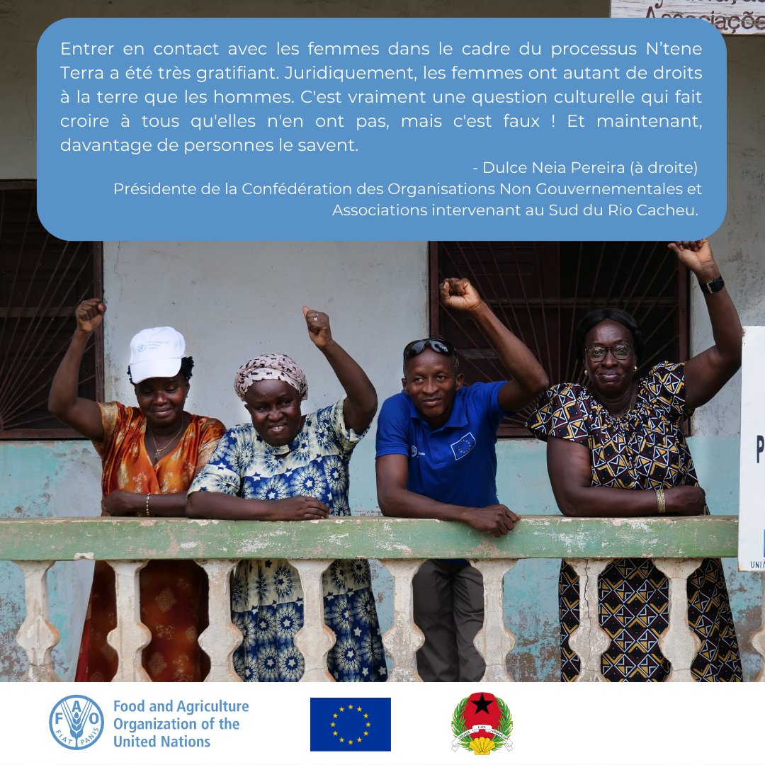 FAOGuineaBissau's tweet photo. #DroitsFonciers #Genre #FairePasserLeMessage #EuropeanUnion #FAO https://t.co/xTd1D8cUOP