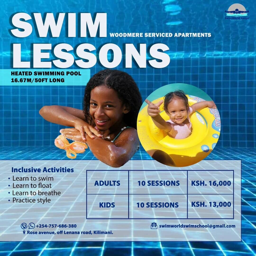 SwimWorldKe's tweet photo. SwimWorld Swim school offers expert guidance to help you become a confident swimmer. Check out our affordable rates and choose from flexible time slots. Experience the joy of swimming – stay fit and healthy.
https://t.co/ffp9MfD4cX 

#SwimmingLessons #FitnessGoals #SwimWorld https://t.co/TCVzGLrocv