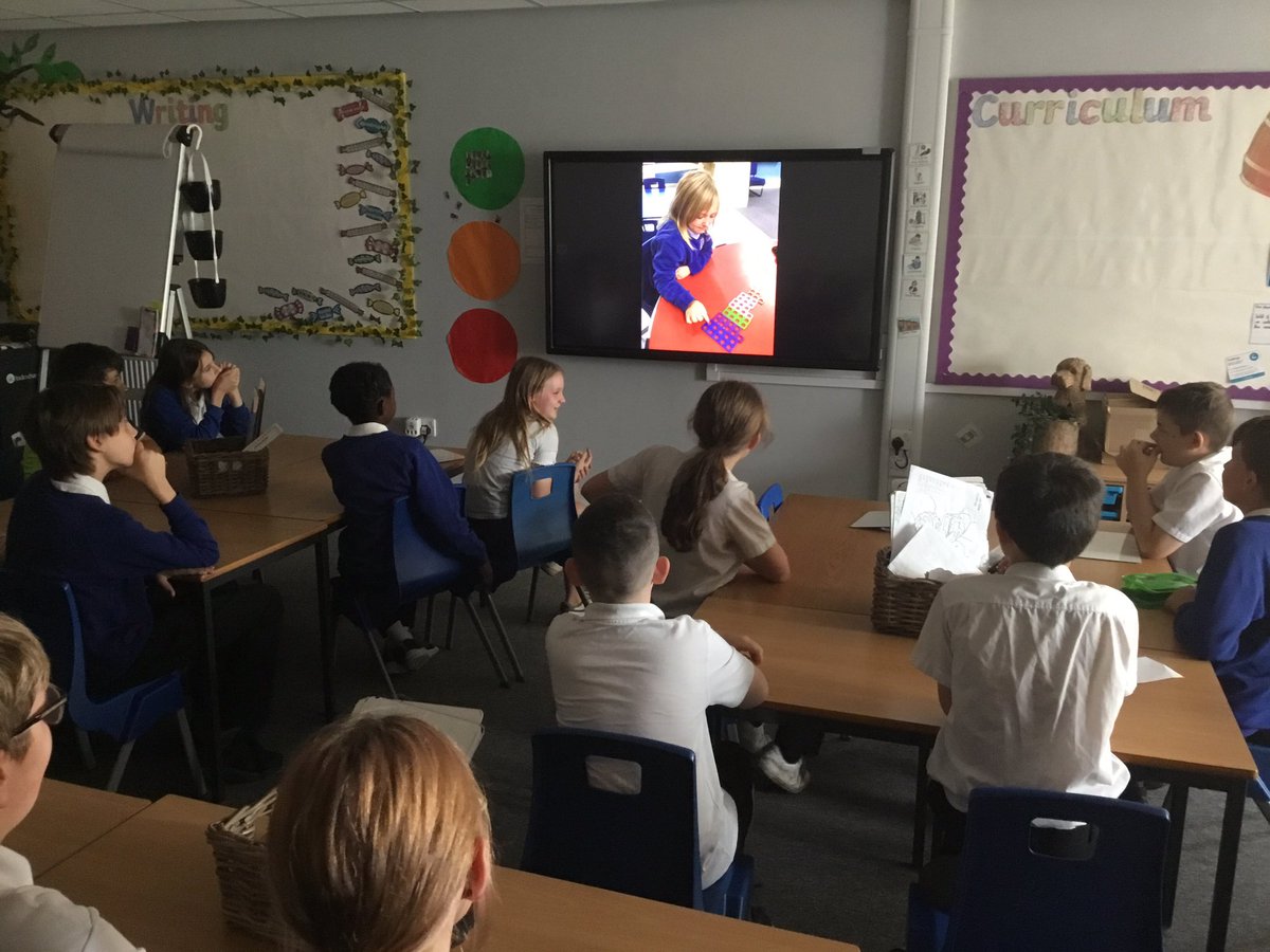 Year6Simpsons's tweet photo. We’re enjoying a sneak preview of tomorrow’s Leavers’ Assembly PowerPoint. Not quite sure what happened to some of these little cuties! 😂😂😂 https://t.co/CTk2byfv9a