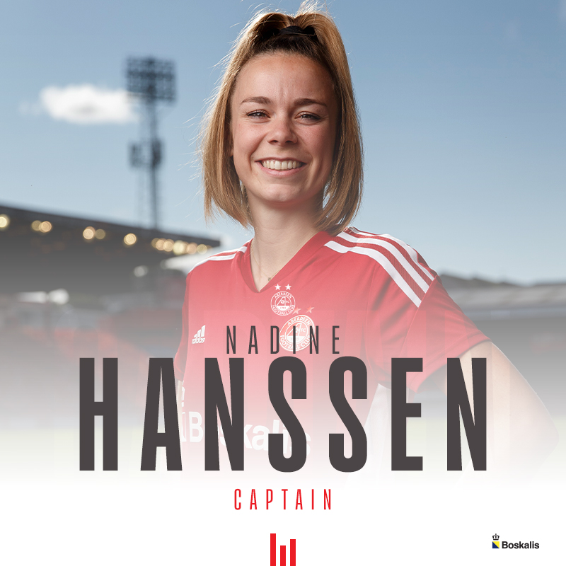 AberdeenWomen's tweet photo. We are delighted to announce Nadine Hanssen will be our new captain for the 2023/24 season ©️

@nadinehanssen 👊 https://t.co/nqmmlWJAy2