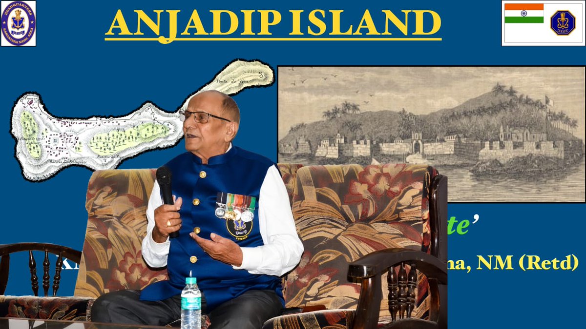 loveindiannavy's tweet photo. #WeRemember
#BraveSonOfIndia
#AnjadipAwareness Hon SLT Kansraj Sharma, NM (Retd), member of the second amphibious landing party during IN liberation of Anjadip Island from Portuguese in Dec 1961 interacted with #KNA personnel on 19 Jul &amp; shared his experiences on #OpChutney.(1/n) https://t.co/KWmXBmOvb4