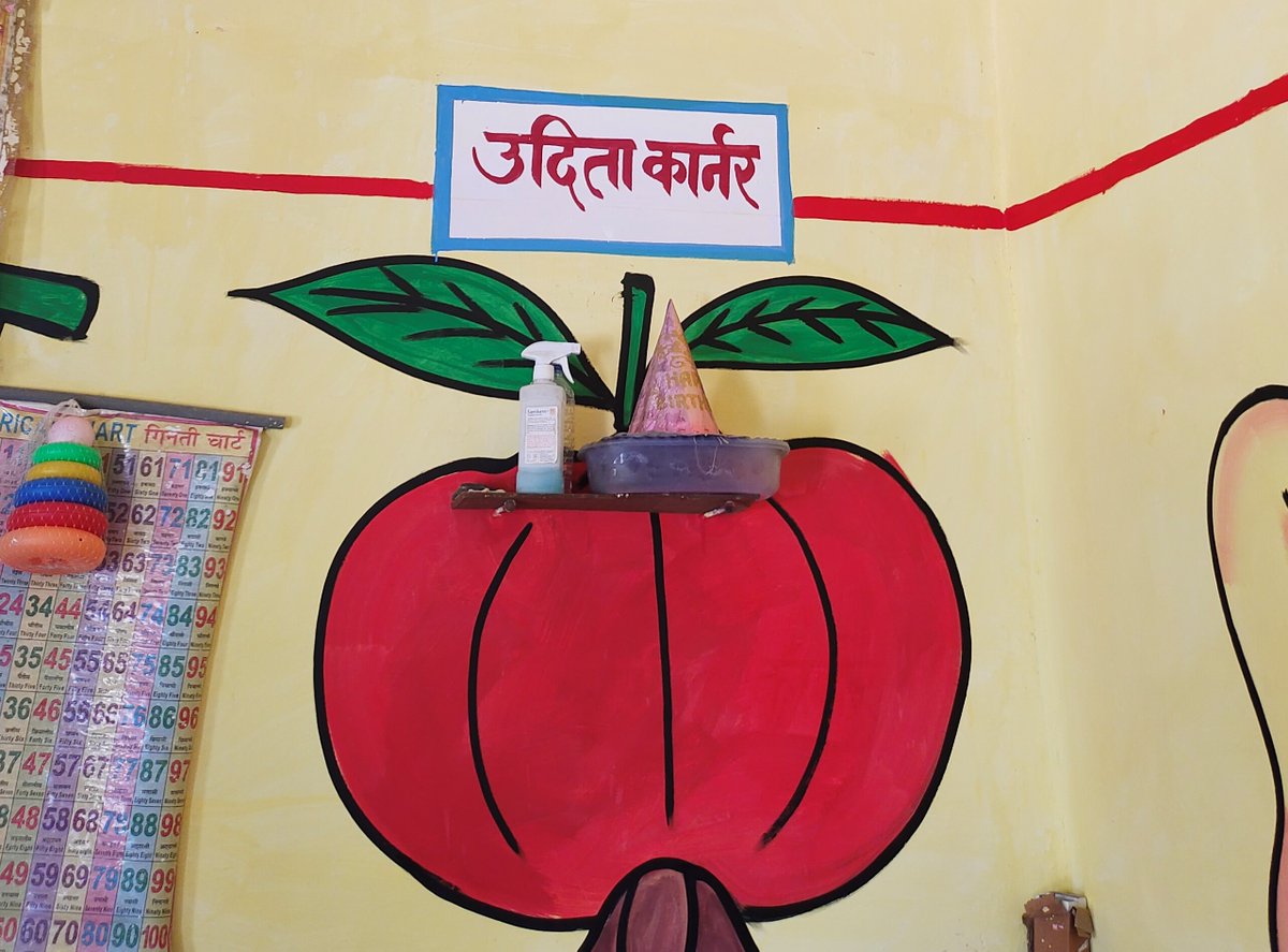 HwcModel's tweet photo. Ranjana Mishra, an Anganwadi Worker from HWC Harri, Shahdol district, revamped the Udita corner to provide affordable sanitary napkins. The district consultant from CInI mentored her during VHNDs to restart the corner, which motivated her and resulted as safe relief for the women https://t.co/1nZ0XKlUDw
