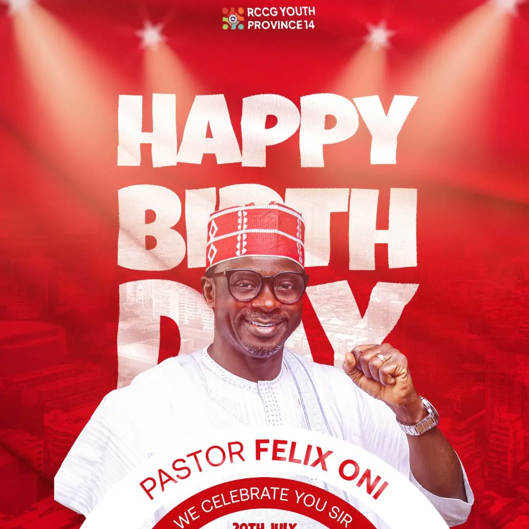 RccgYp14's tweet photo. Congratulations to a worthy leader, a wonderful pastor, and a good example of humility. 

It's our prayer for you that your new age and year will enjoy fresh grace for progressive greatness and accomplishment of all your heart desires in all ramifications in Jesus' mighty name. https://t.co/053FOwQjNl