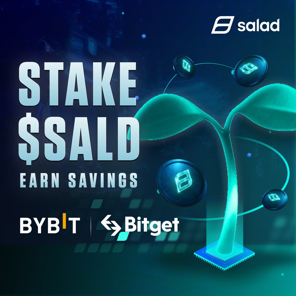 SaladVentures's tweet photo. 📣 Community Announcement!

You can now stake $SALD for more growth!

Bybit: 333% APR (13 days left to stake)
👉 Stake now at: https://t.co/hewoxRqF2q

Bitget: 260% APR (3 days left to stake)
👉 Stake now at: https://t.co/4naauSuNRf

Both pools are filling up, fast! https://t.co/kN9OC7YML3