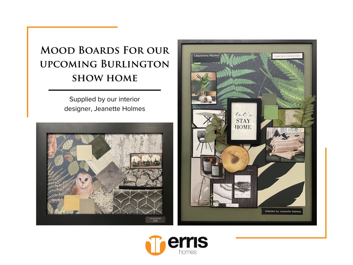 🤩 Interior designer Jeanette Holmes recently visited our offices to show us some of her gorgeous mood boards that showcase the look and feel of our upcoming show home in Calder Mews! 

🏠The show home will take form within our Burlington house model, and will be available soon!