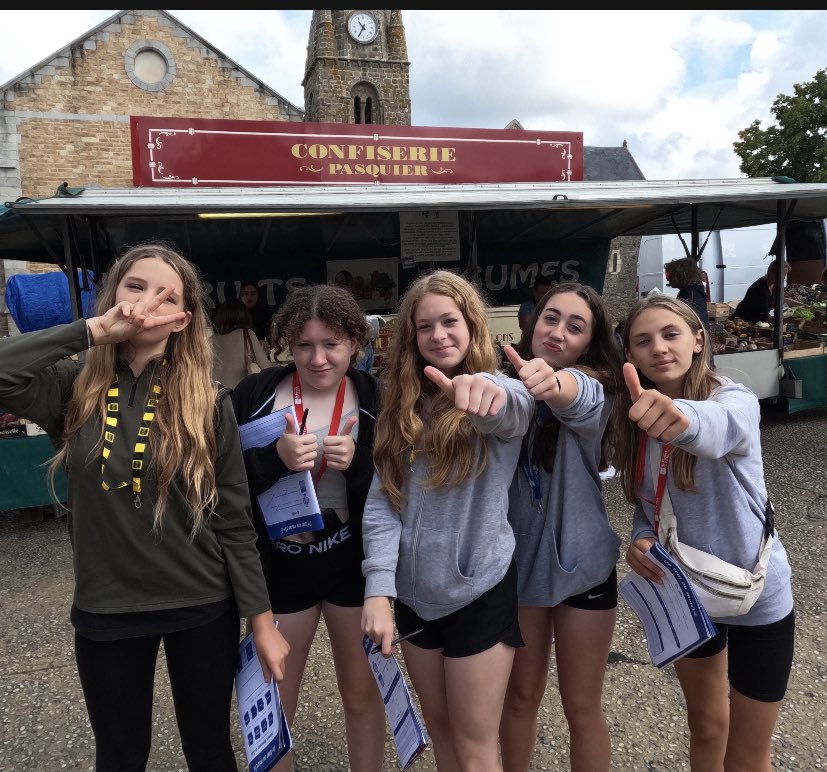 deferrersethics's tweet photo. #DFAFranceTrip2023 🇫🇷 Bonjour! Day out to the market to practise our French. Students were challenged with  several tasks, finding out what items were for sale and how much they were.  Now we are off to the famous Mont St Michel. @deferrers https://t.co/VXPiCNkLWb