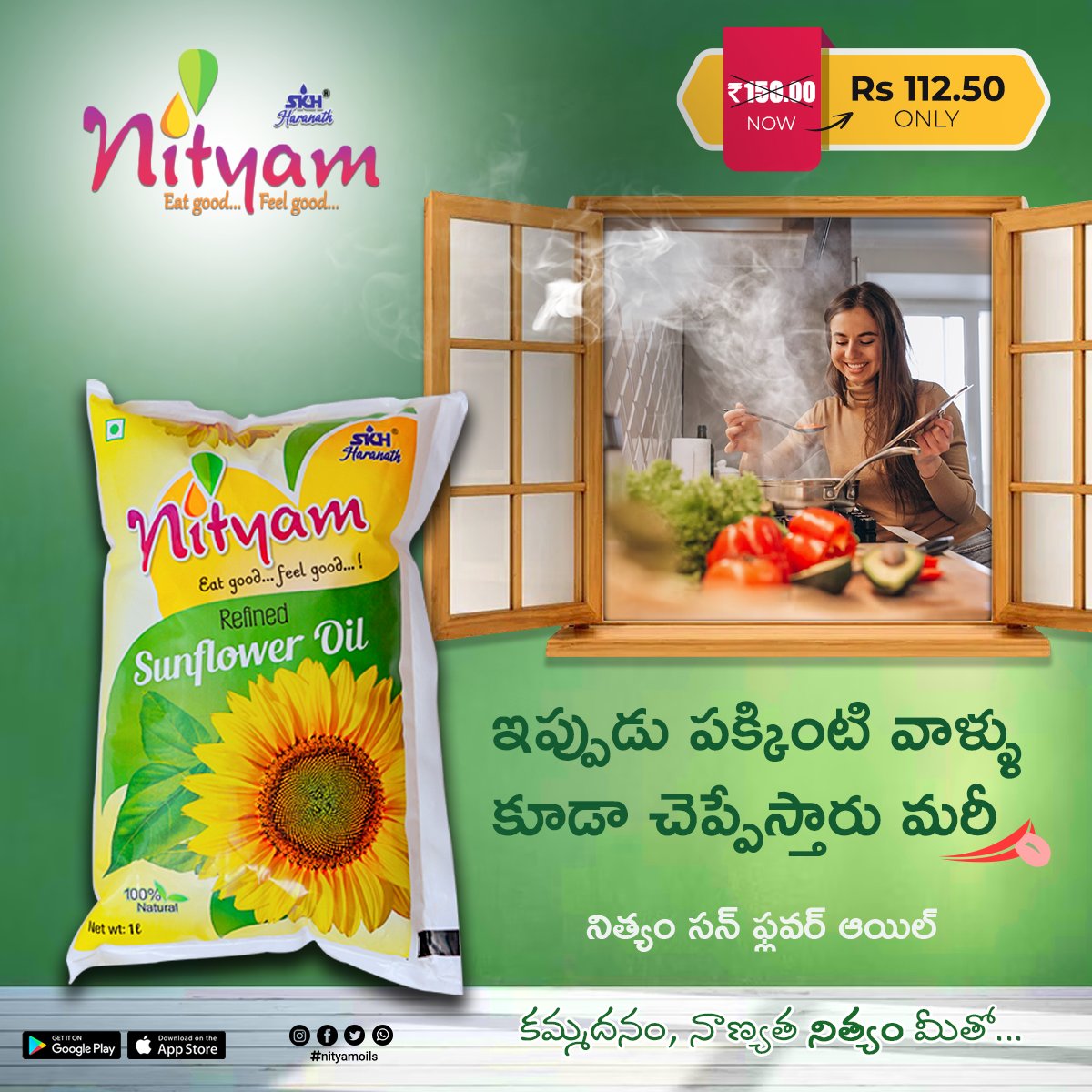 NityamOils's tweet photo. Indulge in Irresistible Flavor right in your neighborhood, whether you're a home chef or a foodie, 𝐍𝐢𝐭𝐲𝐚𝐦 𝐎𝐢𝐥𝐬 a secret ingredient for mouthwatering dishes.
🌐Buy Online: https://t.co/y1fRgviSRK
#NityamOils #EatGoodFeelGood #OrderNow #BestCookingOil #SunflowerOil 🌻 https://t.co/zPsb9ENflw