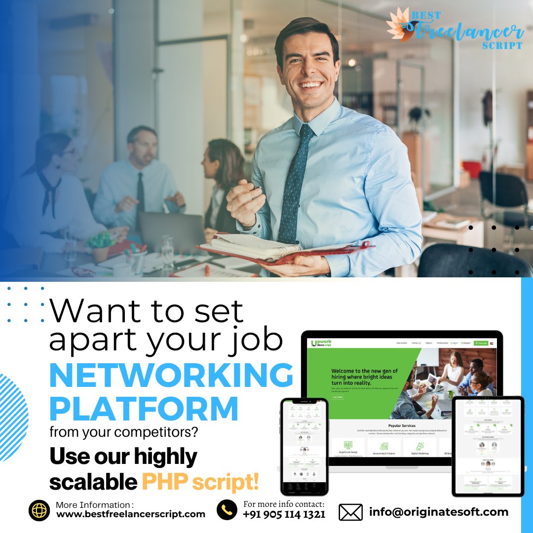 freelancerscrip's tweet image. Built with PHP and an advanced framework like Codeigniter, our turnkey #freelancescript is feature-rich, customizable, & offers a strong platform for your startup job networking website.
To try a FREE demo, visit our website today!
☎️ +91 90511 41321
🌐 bestfreelancerscript.com