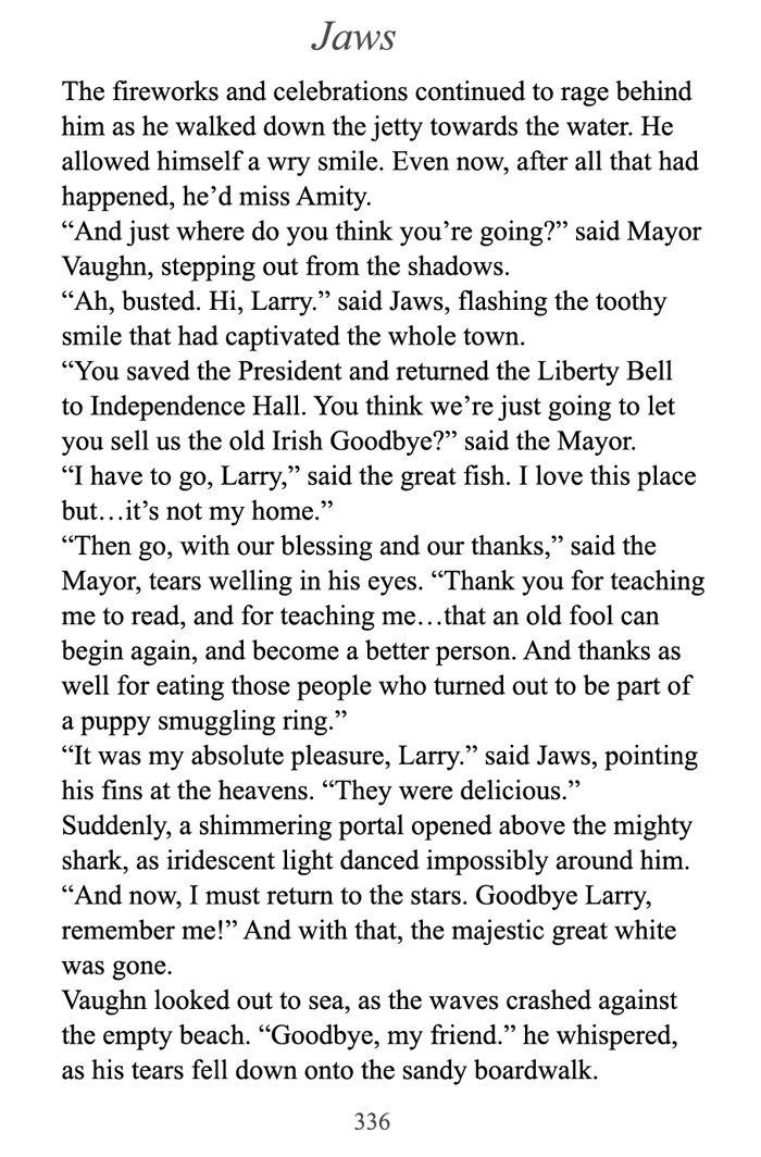 ArenaFlowers's tweet photo. The last page of "Jaws" still blows me away. https://t.co/omXU1NJ8AM
