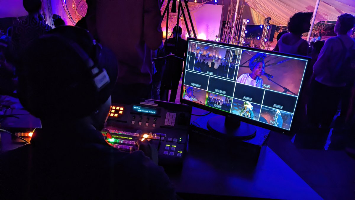 AdmaRwanda's tweet photo. A team of 8 ADMA grads livestreamed @UbumuntuArtFest over the weekend.

@AdmaRwanda has been grateful to be able to join @HopeAzeda &amp; @mashirikarwanda from the inception of the festival, &amp; continuing the tradition of ADMA members supporting its yearly video production/livestream. https://t.co/BJNjZhTlAI