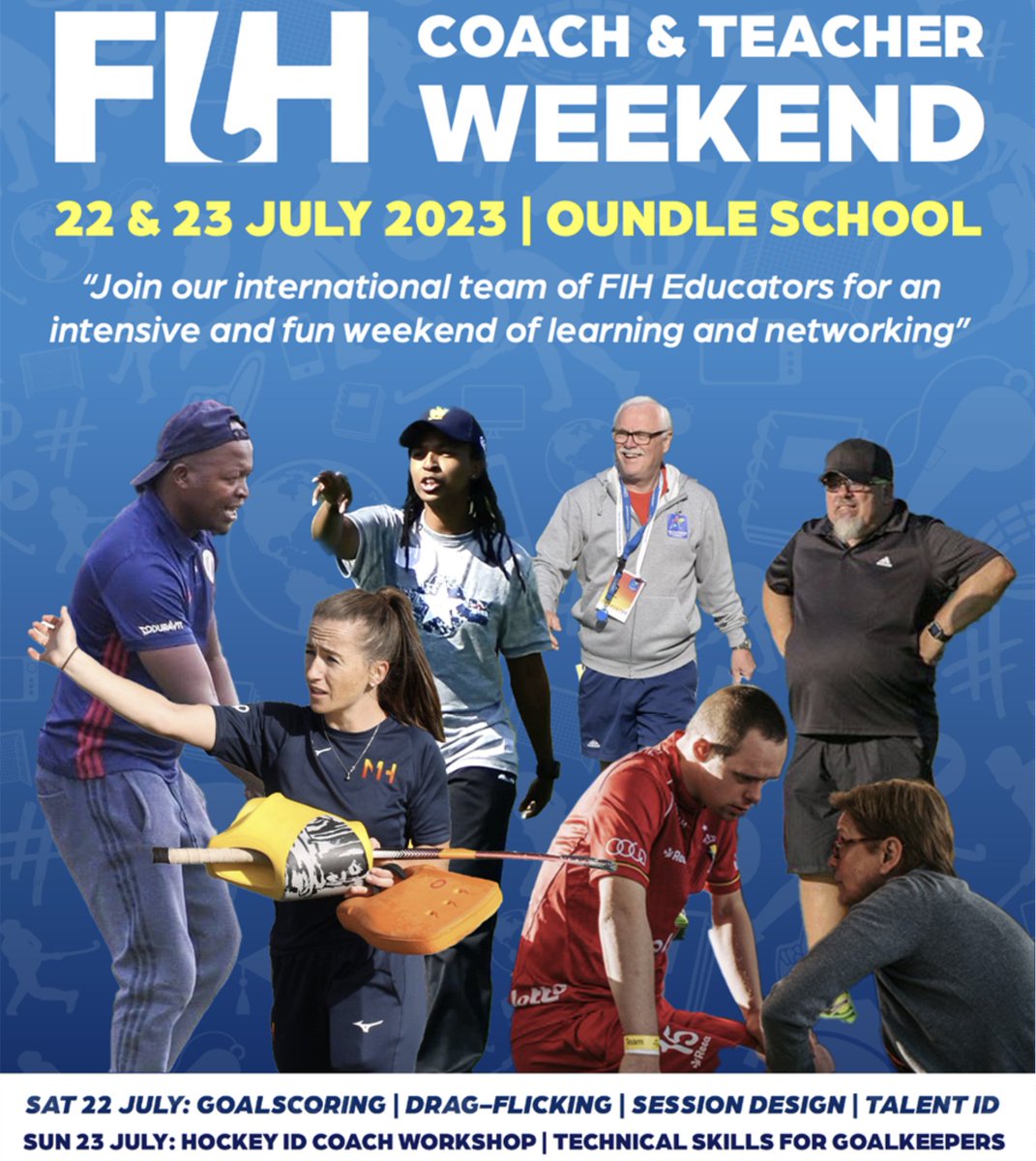 Incredible opportunity this weekend for coaches and teachers ahead of the new season. Some of the world's top coach educators are in the UK for an amazing couple of days of top class coach development. No fewer than three Olympians leading things! fih.academy/event-5309299