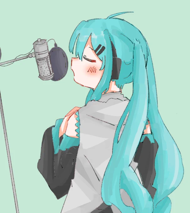 ~ > 歌ってるミクさん見たいです! #odaibako_o00_ux #初音ミク 