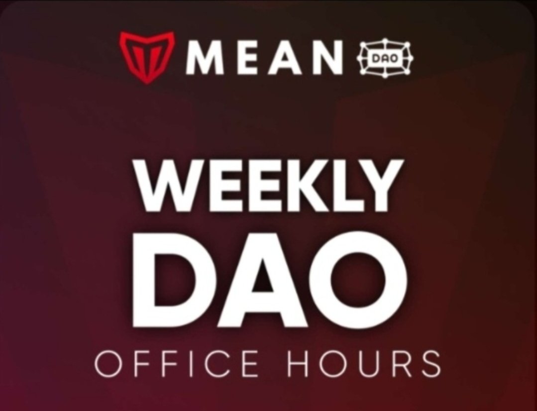 🚨Thursday =Weekly DAO meeting 🚨

Get ready to hear exciting news😎

Join us at 17:00 UTC ⏰️

discord.com/events/8505569…

<a href="/meanfinance/">Mean Finance</a> ➡️ your #DeFi bank , the best #DEX , the guardian of your  #Assets 💪🏻