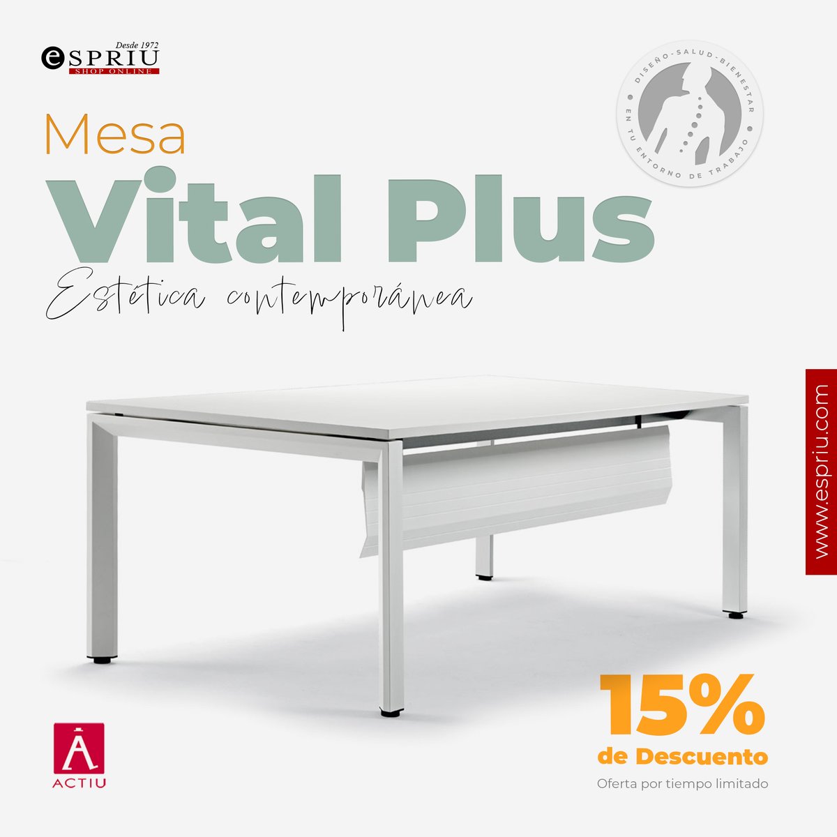 Espriumobiliar1's tweet photo. Una #mesa con una estética contemporánea😍, combina máxima operatividad con un diseño que se adapta a cualquier espacio.😊
👉Con un 15% de #DESCUENTO y envío gratuito para que solo te preocupes de disfrutar del verano☀
#felizviernes #mesadeoficina
https://t.co/Dxe0Wdt5qC https://t.co/NiuNoMtXKe