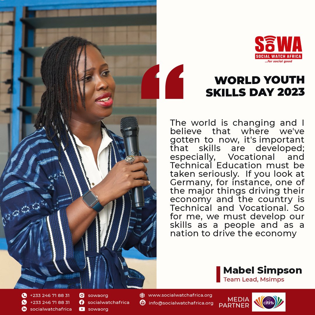 SoWAorg's tweet photo. ......Youth // Skills // Development // Advocacy // Awareness //

Mabel Simpson, Social Watch Africa is grateful for the support. 

#ForSocialGood
#WYSD https://t.co/W2Xx8V8C2z