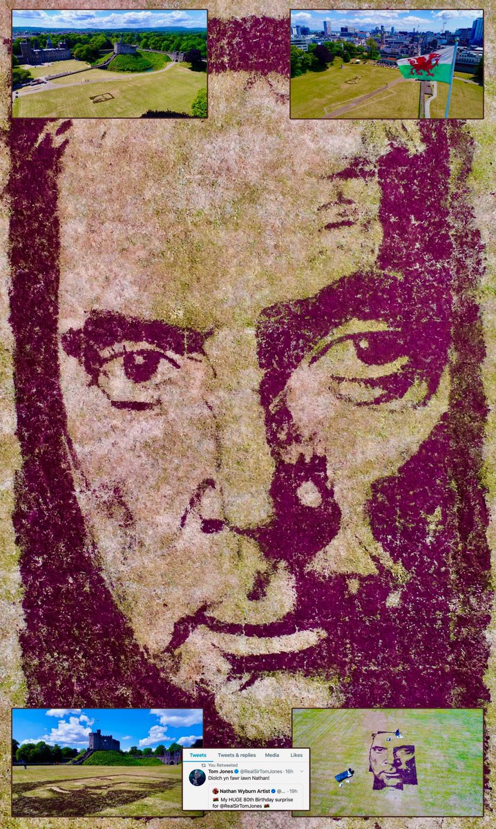 <a href="/RealSirTomJones/">Tom Jones</a> hey Sir! Hoping to get a wonderful copy (on canvas) of my HUGE ‘green green grass of home’ art you shared on your 80th, to you tomorrow <a href="/cardiff_castle/">Cardiff Castle</a> hoping all can be sorted! youtu.be/dVsMpiUdW4A 🏴󠁧󠁢󠁷󠁬󠁳󠁿