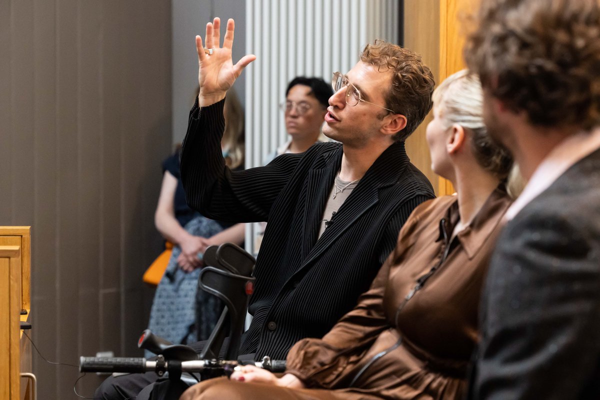 talbotrice75's tweet photo. We were so honoured to have hosted this artist talk in the @EdinburghUni Law School on Friday 23 June, bringing together #JesseJones and #LawrenceAbuHamdan for the first time, to talk about their practices and their exhibitions, #TheTower and #45thParallel https://t.co/a3XjnMrakv
