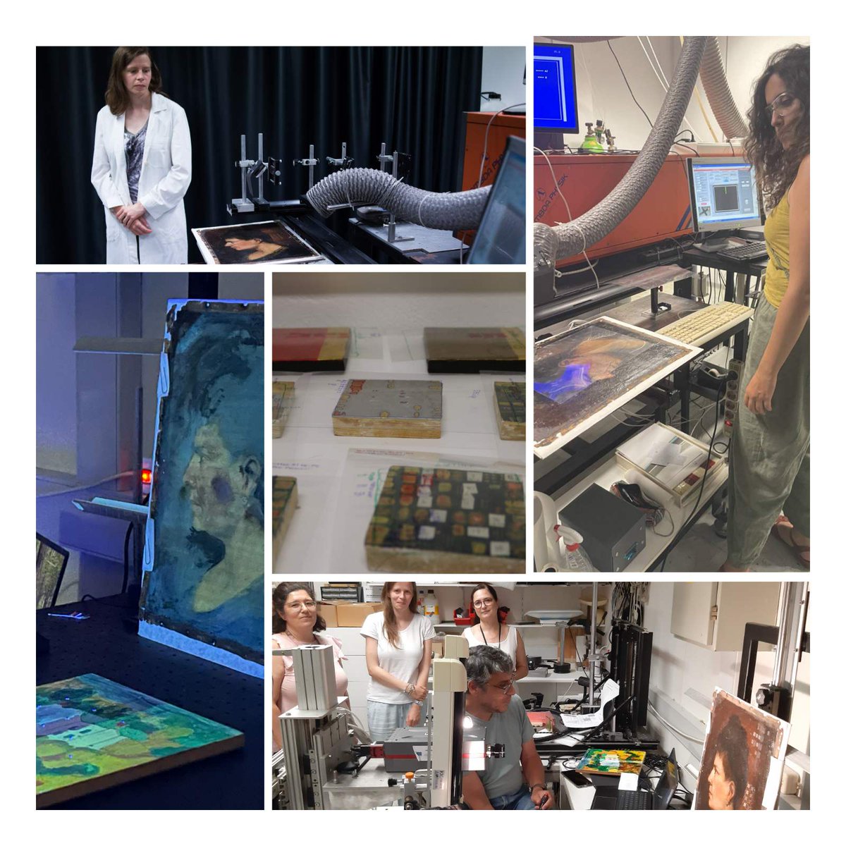 PhoHSIESLFORTH's tweet photo. On 3-14/7/2023 Ania Faron visited @LaserArtFORTH,  within the @iperion_hs  #FIXLAB project LasArt: #lasercleaning of gilded and varnished artefacts.
https://t.co/ohkrymWI2d
https://t.co/4GwdCOAkRI
@ErihsGr, @ErihsEu, #Erihs.pl
#heritagescience, #conservationresearch https://t.co/BuHBlW2sna