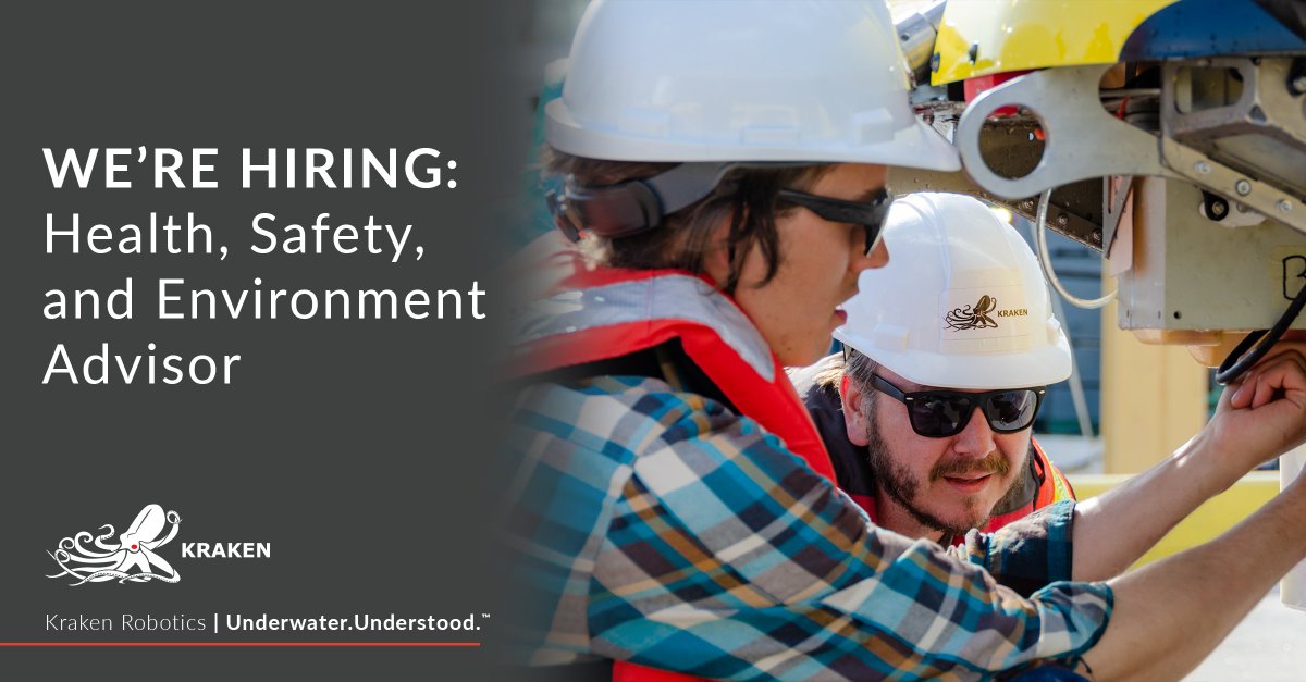 KrakenRobotics's tweet photo. A fantastic career opportunity to join Kraken Robotics as a HSE Advisor based at our Aberdeen, UK facility. Apply now to join our fast-growing subsea technology business, ranked as a Top 100 marine technology company by Marine Technology Reporter. Visit: https://t.co/bk62f71Wq5 https://t.co/cmujJ8JZdi