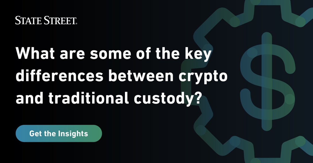 ddpumass's tweet photo. What are some differences between #crypto and traditional #custody? Despite recent market events, there remains significant institutional interest in investing in #digitalassets. Learn more in the recent #StateStreetDigital Digest. https://t.co/da5DtTP2OQ https://t.co/uE7SUagFtc