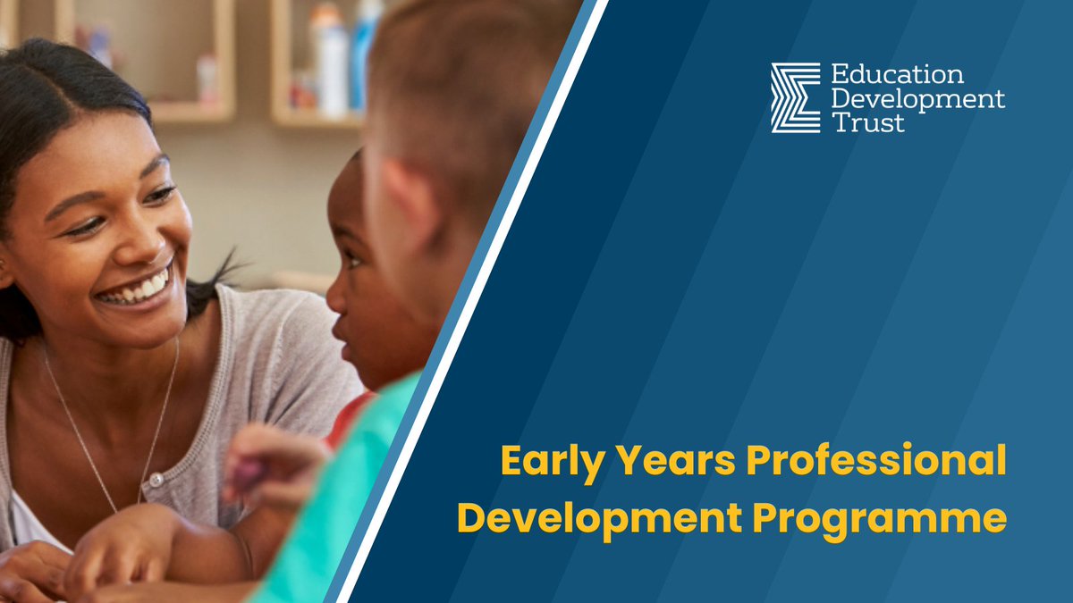 edtvoice's tweet photo. We are committed to supporting the #earlyyears sector through our programme of evidence-informed #ProfessionalDevelopment. The #EYPDP is available for free, to practitioners across England. Registration for Cohort 2 starting this September closes in July! https://t.co/0v32sAfhXL https://t.co/xgWDYfS2iE