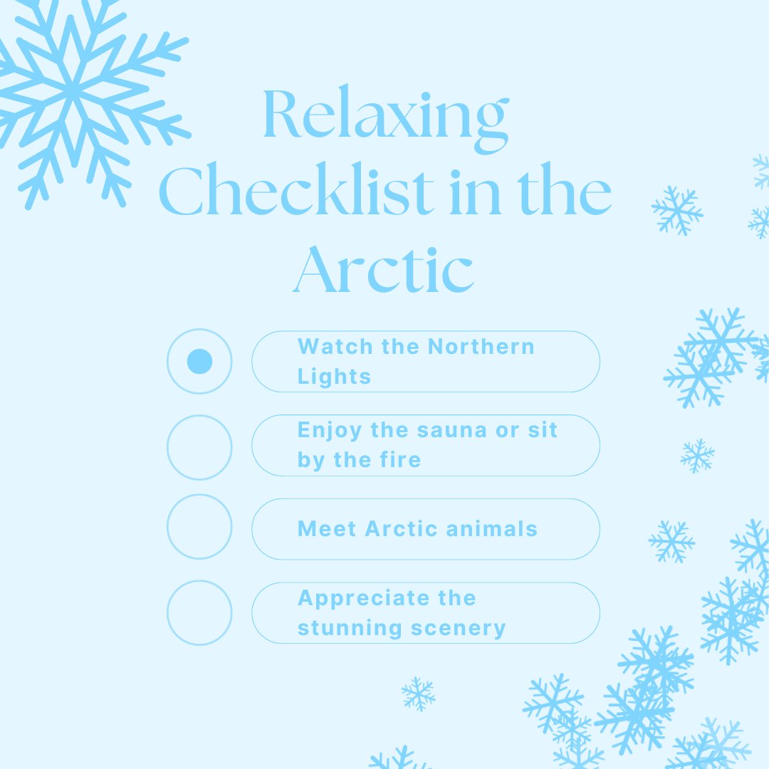 ArcticDirect's tweet photo. What ticks your boxes for ultimate relaxation? Let us know in the comments below :)
#relaxation #holidaydreams #arcticdirect #arcticcircle #northernlights #snowadventure #travel24 #travel23 https://t.co/ukOM0MAH4c