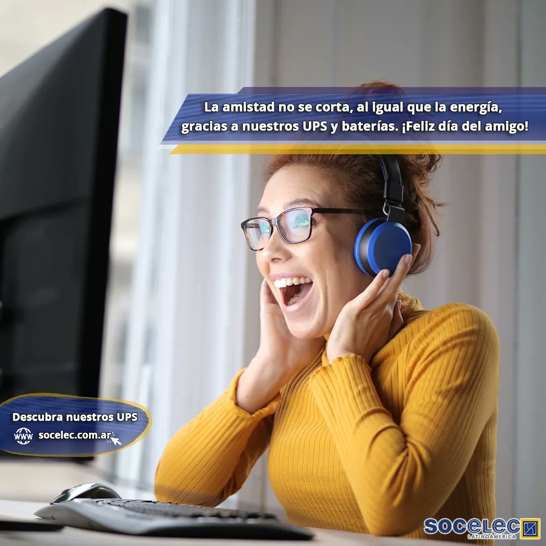 socelec's tweet photo. Celebremos juntos el #DiaDelAmigo y descubre cómo nuestras soluciones confiables pueden fortalecer tus relaciones y conexiones sin ninguna interrupción. ⚡ 🗣️ 

 🌐  https://t.co/kFVCGjQ0Gc  

#Amistad #ups #baterias #energiaconstante https://t.co/Vyh27gwzPN