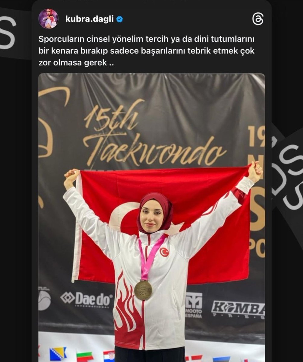 Sen yaranmak için kendini parçala, onlar dini tutumun için seni milli değer olarak görmesinler, tebrik etmesinler. Bu kübra aşırı kompleksli biri.