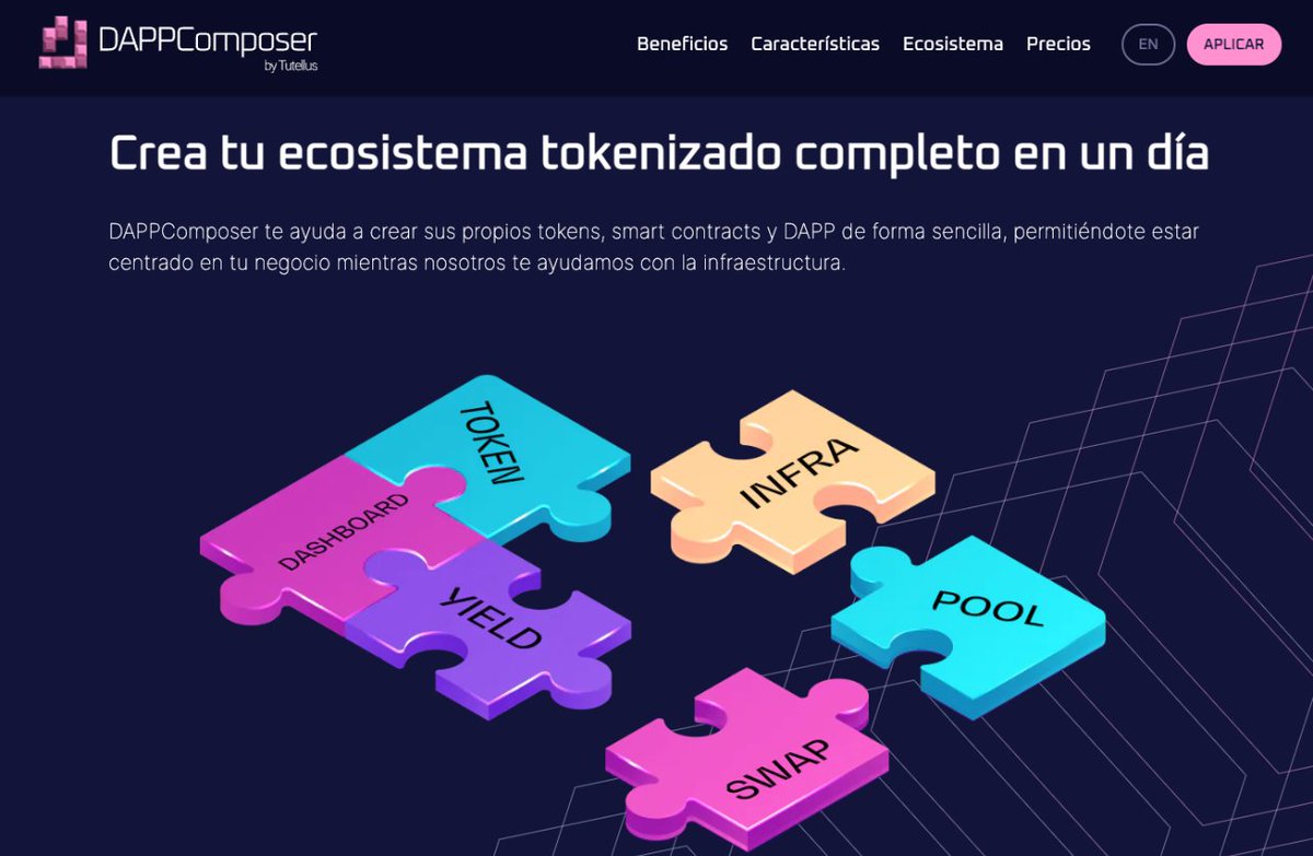 TUTbuilders's tweet photo. Hoy hablaremos de DAPPComposer, o de cómo montar ecosistemas tokenizados completos en 1 día mediante un modelo SaaS. 
Dentro hilo! https://t.co/4fhdF3yDRR