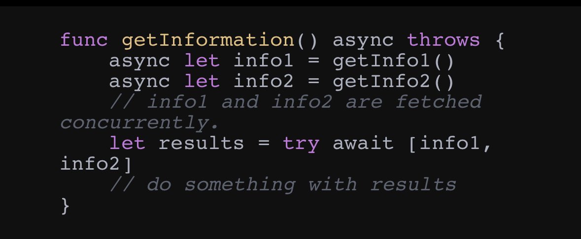 ACakiralar's tweet image. Concurrent operations management sample Before/After Swift 5.5
#swiftprogramming
#iosdevelopment
#concurrency
#asynchronous
#ios
#codingtips
#codeoptimization
#xcode