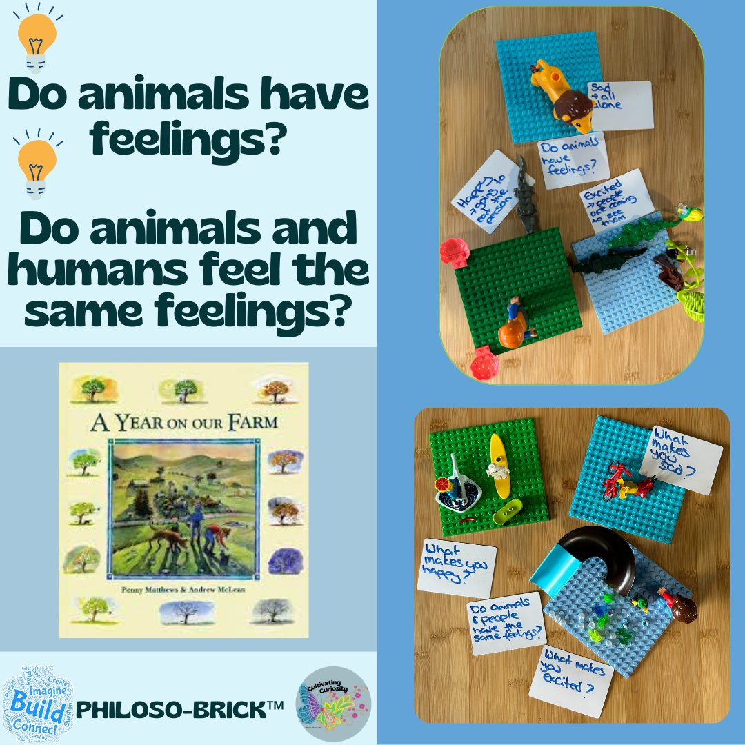 Cultivating Curiosity (@culcuriosity) on Twitter photo ๐ญ How would you answer these questions?
๐ก Do animals have feelings?
๐ก Do animals and humans feel the same feelings?
Year 1 PHILOSO-BRICKโข - ๐ด ๐๐๐๐ ๐๐ ๐๐ข๐ ๐น๐๐๐.
cultivatingcuriosity.com.au/philoso-brick%โฆ
#P4C #LEGO #giftededucation #PHILOSOBRICKโข ๐ญ How would you answer these questions?
๐ก Do animals have feelings?
๐ก Do animals and humans feel the same feelings?
Year 1 PHILOSO-BRICKโข - ๐ด ๐๐๐๐ ๐๐ ๐๐ข๐ ๐น๐๐๐.
cultivatingcuriosity.com.au/philoso-brick%โฆ
#P4C #LEGO #giftededucation #PHILOSOBRICKโข