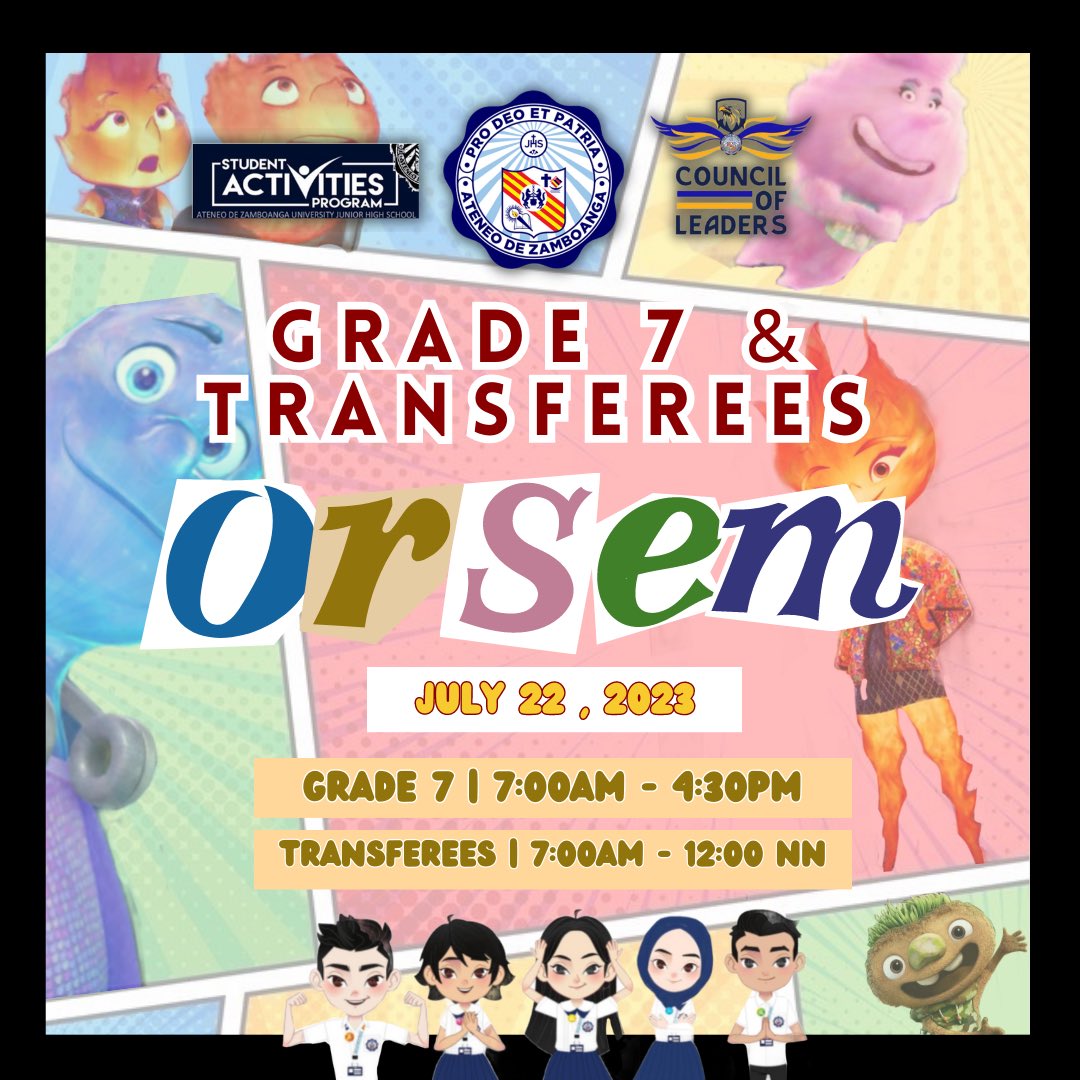 JHScol's tweet photo. HELLO G7 &amp; TRANSFEREES!

Take note of the following dates and information below! Make sure to follow these in order to have a fun and enjoyable day here in your new second home which is the Ateneo de Zamboanga university junior high school! 

𝗔𝗩𝗔𝗡𝗭𝗔𝗡𝗗𝗢 𝗲𝘁 𝗔𝗠𝗗𝗚!💙🦅 https://t.co/521VfEk78y