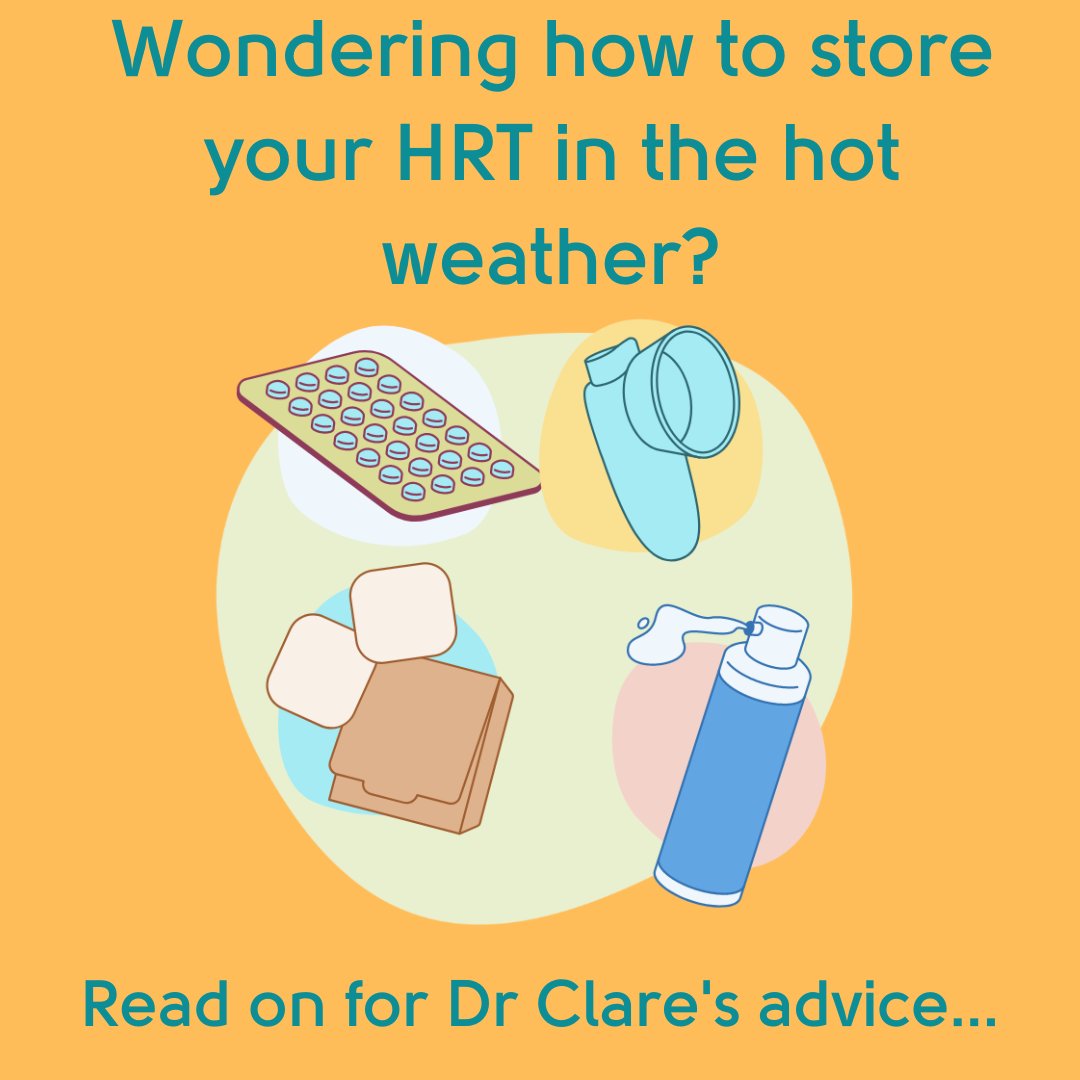 We're often asked whether HRT needs to be stored in a particular way - especially when travelling to warmer climates. Dr Clare says 'The general rule is to store products at room temperature and keep them in their original packaging.' Read more here 👇 hubs.la/Q01Y3kV30