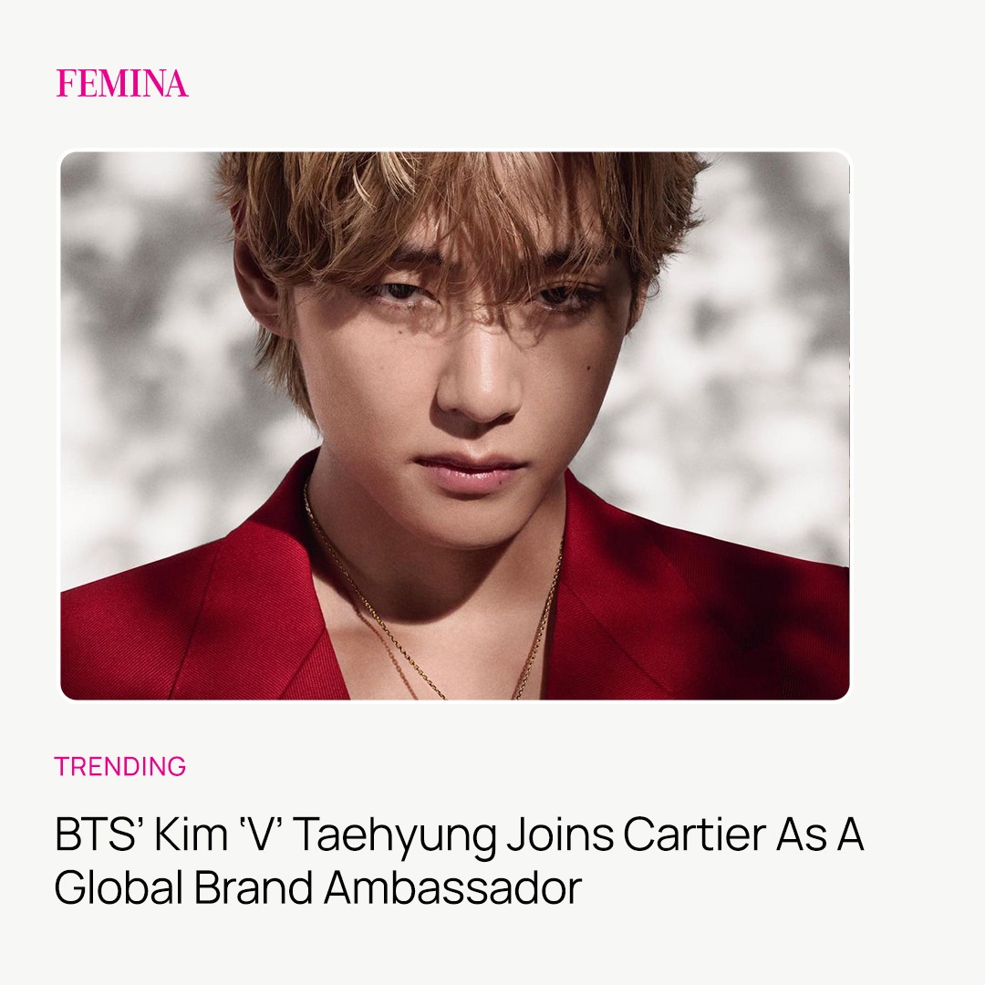 Femina - The newest Cartier ambassador and face for the Panthère de Cartier  campaign is BTS member V (Kim Taehyung). For his creative spirit and  magnetic gaze, which is compared to the