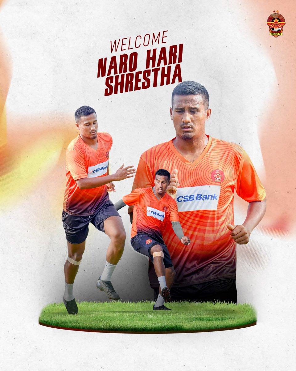 GokulamKeralaFC's tweet photo. π Welcome, Naro Hari Shrestha, our new Forward from West Bengal! β½ Together, we'll make history! π
#GKFC #Malabarians #NewBeginnings https://t.co/J78Rbc2m7d