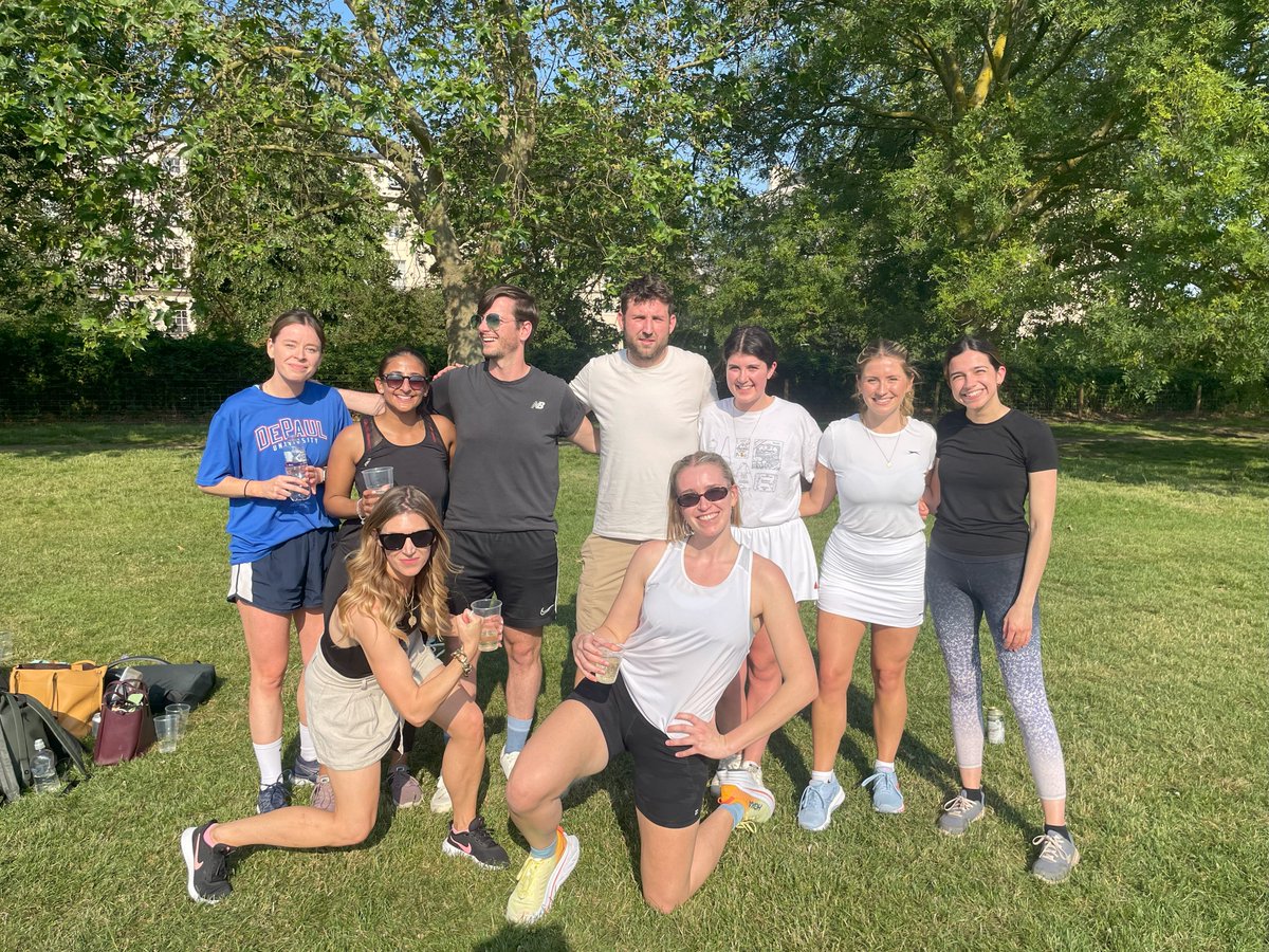 PortlandComms's tweet photo. Last month, our Corporate Comms team stepped out of the office for their monthly social. The team played a game of rounders in Regent’s Park and enjoyed refreshments in the sun!⚾ #LifeatPortland https://t.co/YZnerOiuVN