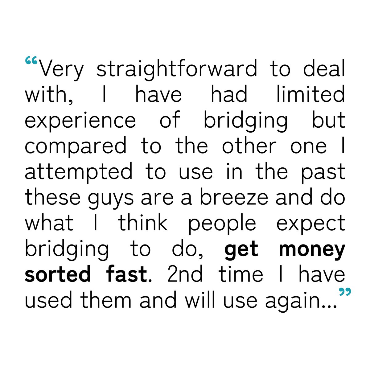 We 🖤 completing deals and doing what we say we will, so it's pleasing to get such positive feedback from our clients. 🤝

Black &amp; White Bridging recently completed a £70k residential bridge for repeat customer James Mulkeen of Didsbury Homes Ltd.