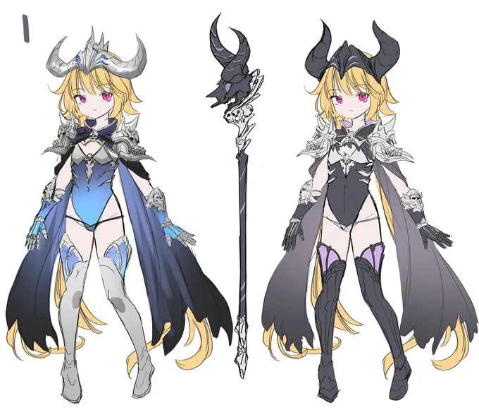 先日描いたNobeta DLCスキンの初期設定 #littlewitchnobeta