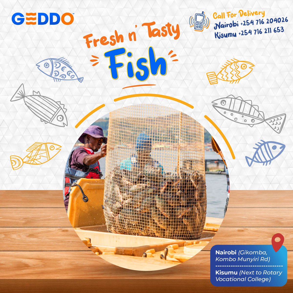 GEDDOFreshFish's tweet photo. Freshly farmed Fish 🐟 from Lake Victoria 🌊

✨ Fresh &amp; 😋 Tasty 🐟 Tilapia! 💙

📍Nairobi (Gikomba, Kombo Munyiri Rd) +254 716 204026

📍Kisumu (Next to Rotary Vocational College) +254 716 211653 https://t.co/djm5wkM8Oe