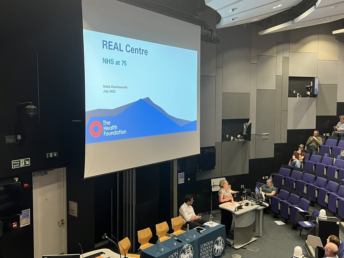 JMellinghoff's tweet image. Another great event @LSHTM in conjunction with @HealthFdn about healthcare policy past, present &amp;amp;future and our #NHS as part of our 75 year celebration.