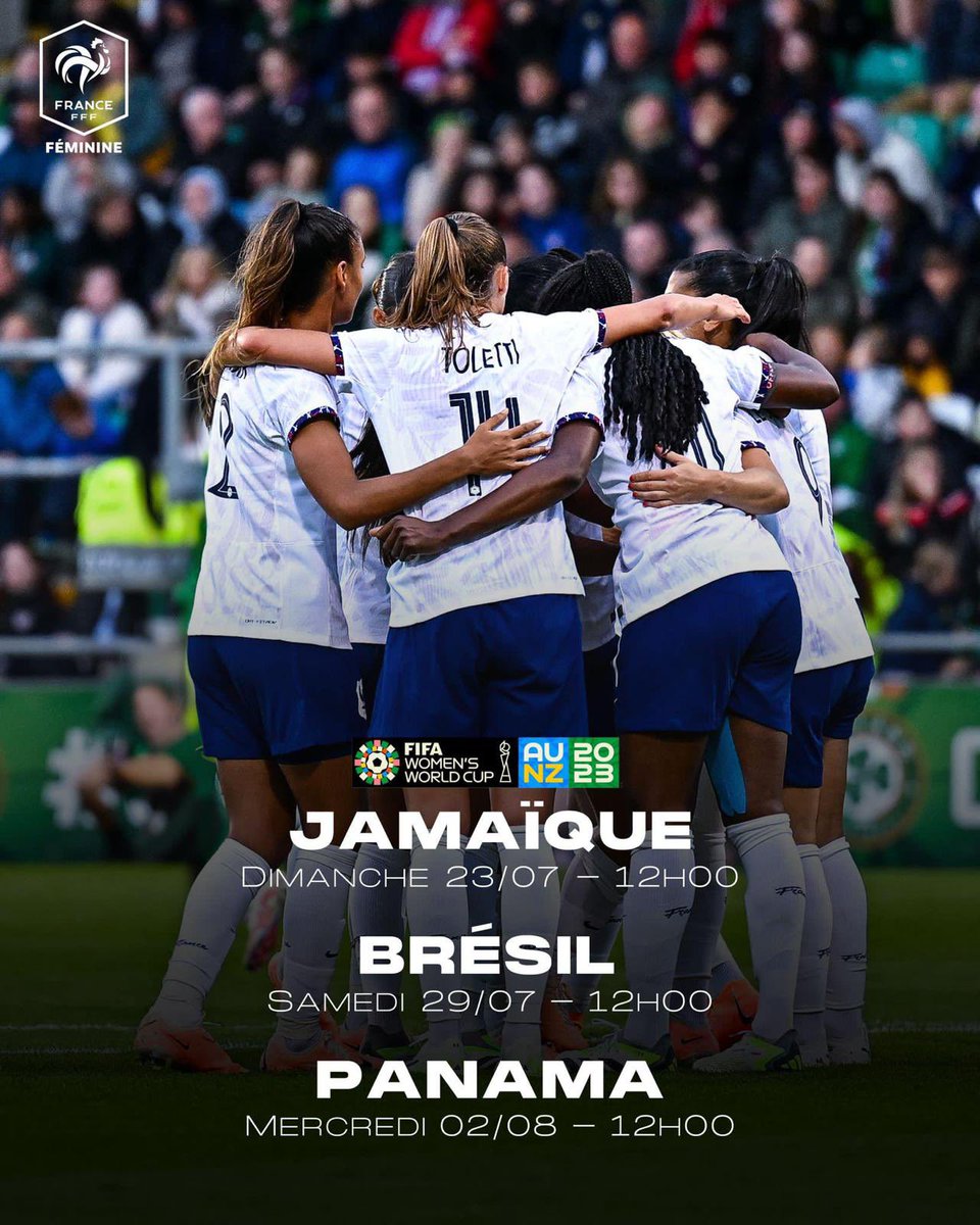 equipedefranceF's tweet photo. 🌍⚽️ 𝐋𝐚 𝐂𝐨𝐮𝐩𝐞 𝐝𝐮 𝐌𝐨𝐧𝐝𝐞 𝟐𝟎𝟐𝟑 𝐞𝐬𝐭 𝐥𝐚𝐧𝐜𝐞́𝐞 ! 🏆

Vibrons ensemble au rythme du football ! 🔥

#FiersdetreBleues https://t.co/YelUDIiN8C