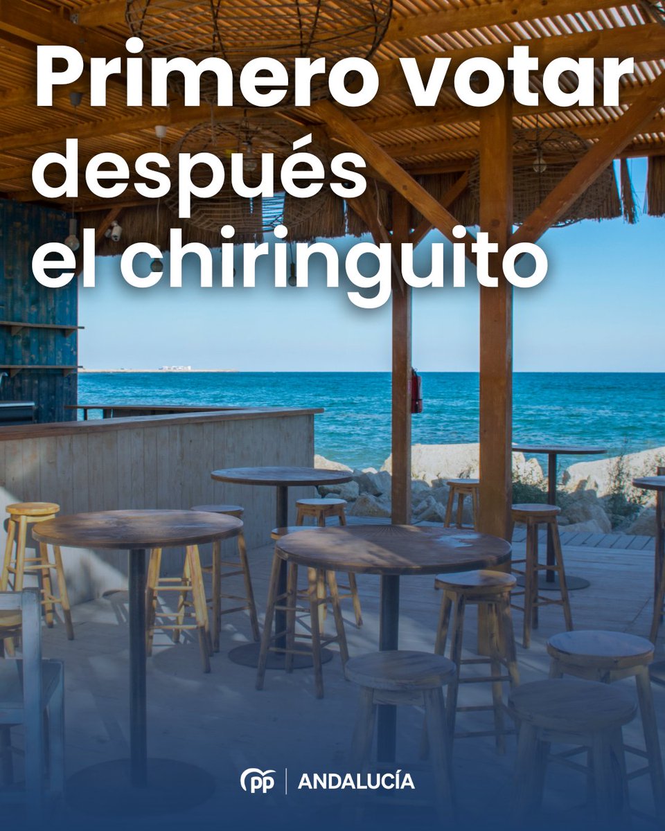 ppandaluz's tweet photo. El #23J primero votar, después el chiringuito 🍹 https://t.co/tlx9dlZF0c