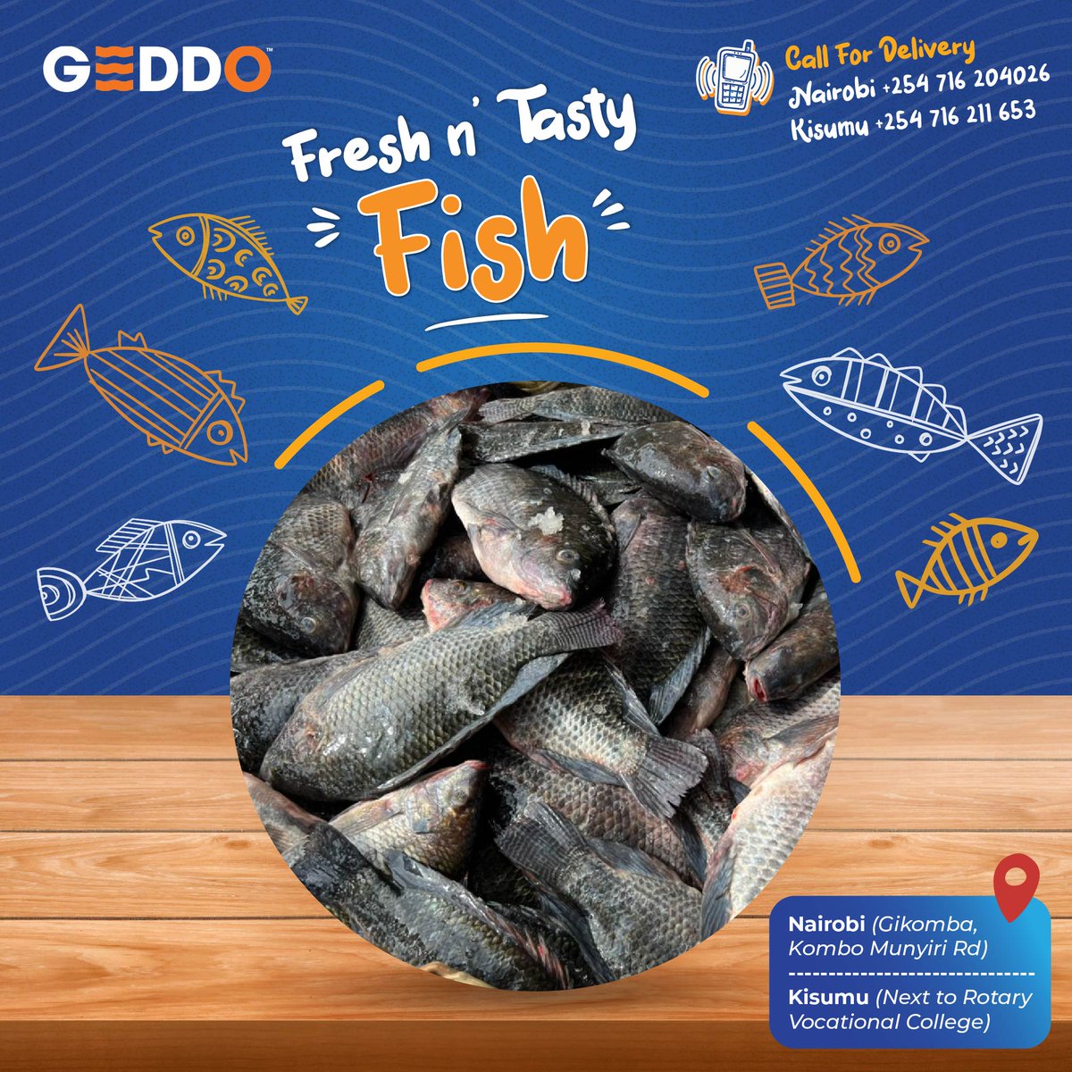 GEDDOFreshFish's tweet photo. Freshly farmed Fish 🐟 from Lake Victoria 🌊

✨ Fresh &amp; 😋 Tasty 🐟 Tilapia! 💙

📍Nairobi (Gikomba, Kombo Munyiri Rd) +254 716 204026

📍Kisumu (Next to Rotary Vocational College) +254 716 211653 https://t.co/TOWt2GiPBN