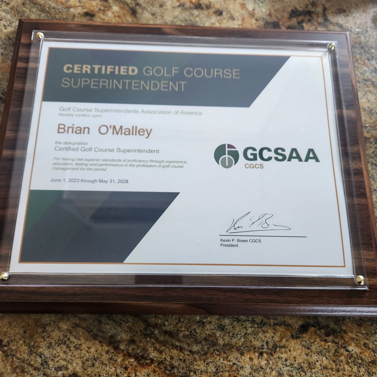 Brian O'Malley, CGCS tweet media