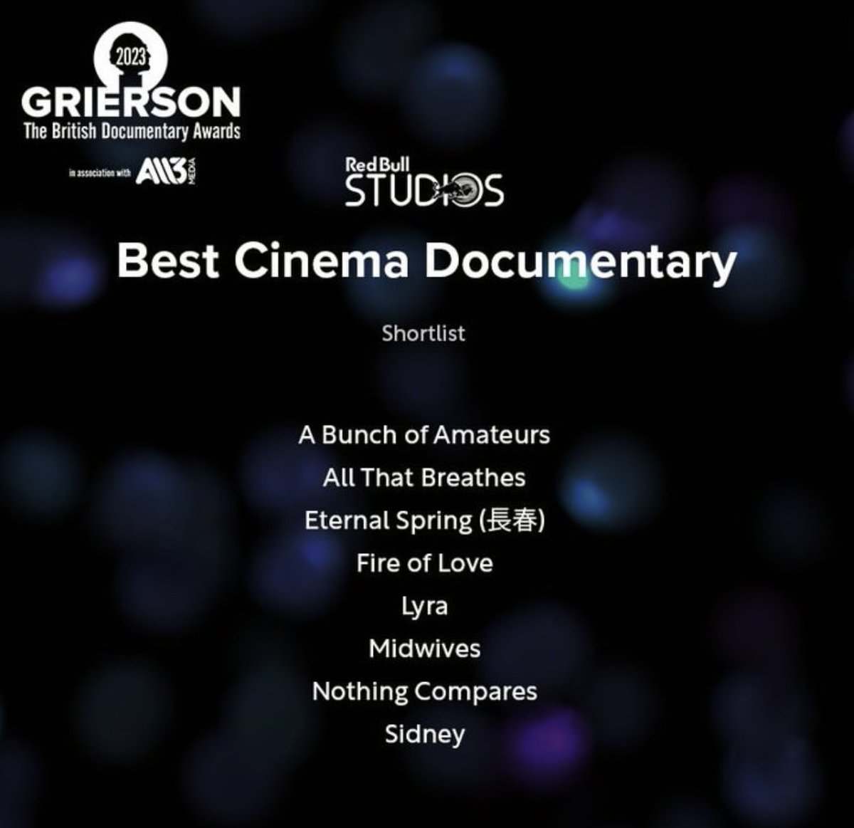 So happy that A BUNCH OF AMATEURS got shortlisted in 2 categories for the @griersontrust awards. #bestcinemadocumentary #bestentertainingdocumentary #GriersonAwards