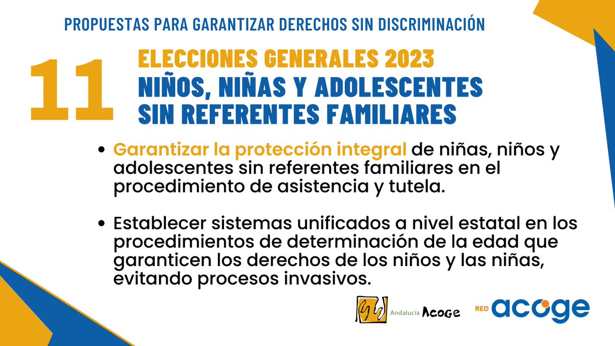 Según <a href="/MSocialGob/">Ministerio de Derechos Sociales, Consumo y A2030</a>, hay 9030 menores sin referentes familiares: en situación de vulnerabilidad y sin un sistema de acogida que garantice eficazmente sus derechos.

Por una reforma que cumpla con los estándares internacionales de DDHH y prime el interés superior del menor.

#23J 🗳
